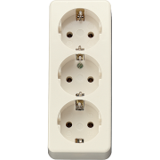 SCHUKO®-розетка, 3-ная, 16 A / 250 В ~, 10 S 23 LA