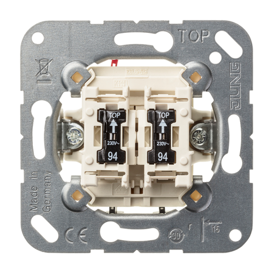 Двухклавишный механизм кнопок без фиксации 10 A / 250 В ~, 535 U 5