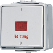 Выключатель одноклавишный, «Heizung» 10 AX / 250 В ~, 602 HW