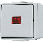 Выключатель одноклавишный10 AX / 250 В ~ с окошком, 606 KOW