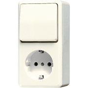 SCHUKO®-розетка 16 A / 250 B ~ с универсальным выключателем 10 AX / 250 B ~, 676 A