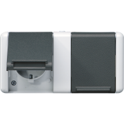 2-gang SCHUKO® socket 16 A / 250 V ~, 8220-1 W