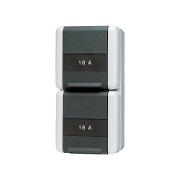 2-gang SCHUKO® socket 16 A / 250 V ~, 822 NAW