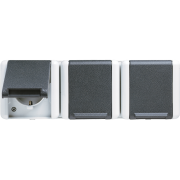 SCHUKO®-розетка, 3-ная, 16 A / 250 В ~, 8230 W