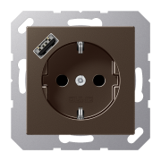 SCHUKO® socket with USB charger, A 1520-18 A MO