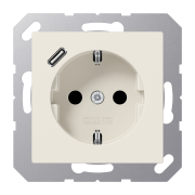 SCHUKO® socket with USB charger, A 1520-18 C