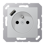 Розетка, франко-бельгийской системы, c USB зарядным устройством, A 1520 F-18 A AL