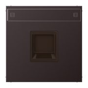 Плата (фиксация защёлкиванием) с полем для надписи 12 x 55 мм, AL 1969-1 NA WE D