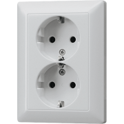 2-gang SCHUKO® socket 16 A / 250 V ~, AL 5020 KI-L