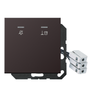 Hotel centre plate with LED unit 24 V, corridor unit, AL CU KO5 M 24 D