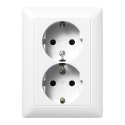 2-gang SCHUKO® socket 16 A / 250 V ~, AS 5020 KIU WW