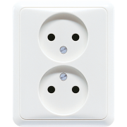 2-gang socket, 2-pole without earth 16 A / 250 V ~, CD 5010 WW